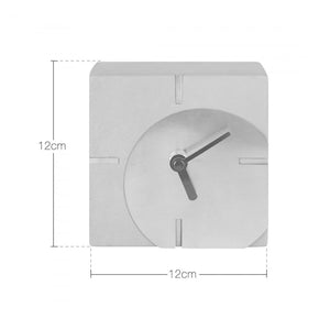 Dimensions of Concrete Table Clock with Gold Front