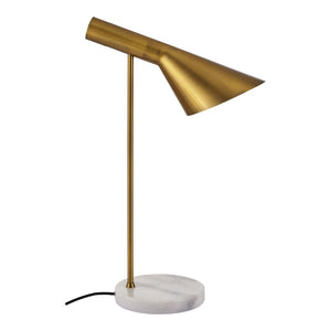 Side view of Gold Side Table Light
