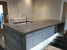 Kitchen in UK with Light Polished Concrete Worktop