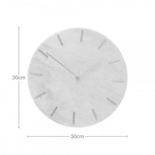 Round Marble Effect, Copper Hands Wall Clock