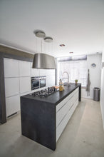Kitchen in London with Dark Grey Kitchen Worktop