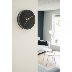 Teo Intense Grey Round Wall Clock